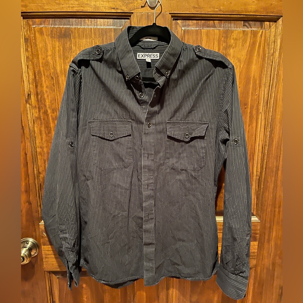 Express Pinstripe Shirt - M
